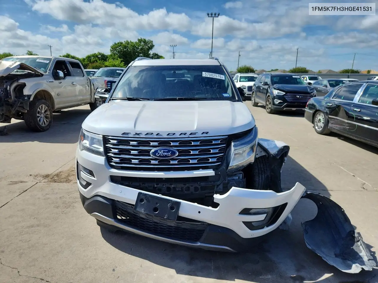 2017 Ford Explorer Limited VIN: 1FM5K7FH3HGE41531 Lot: 57082576