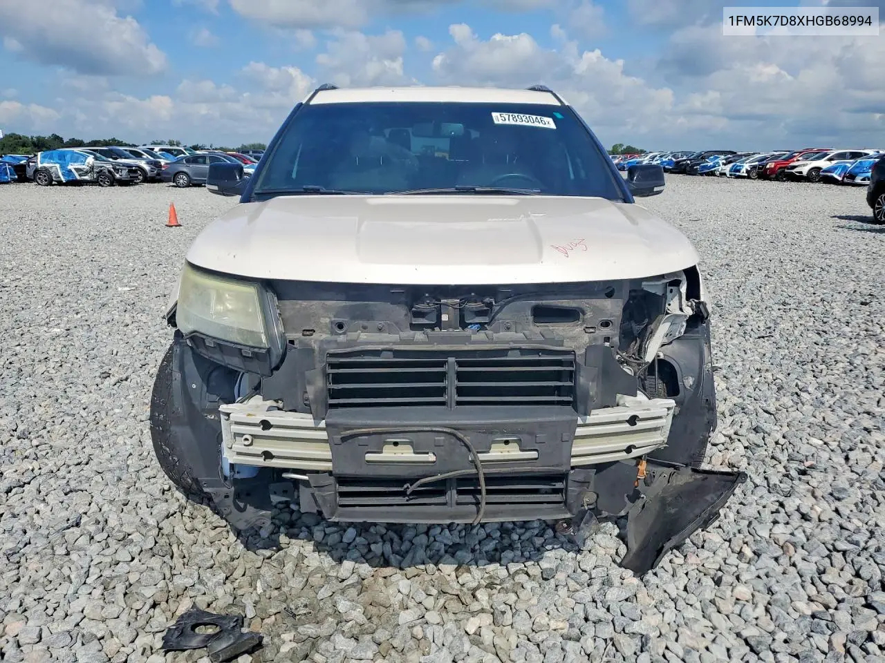 2017 Ford Explorer Xlt VIN: 1FM5K7D8XHGB68994 Lot: 57893046