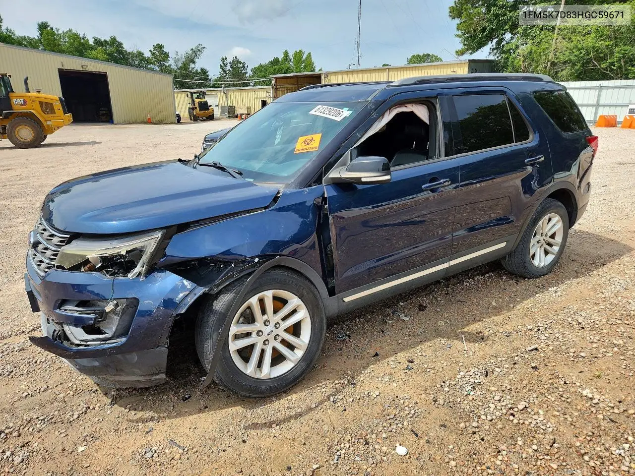 2017 Ford Explorer Xlt VIN: 1FM5K7D83HGC59671 Lot: 61329206