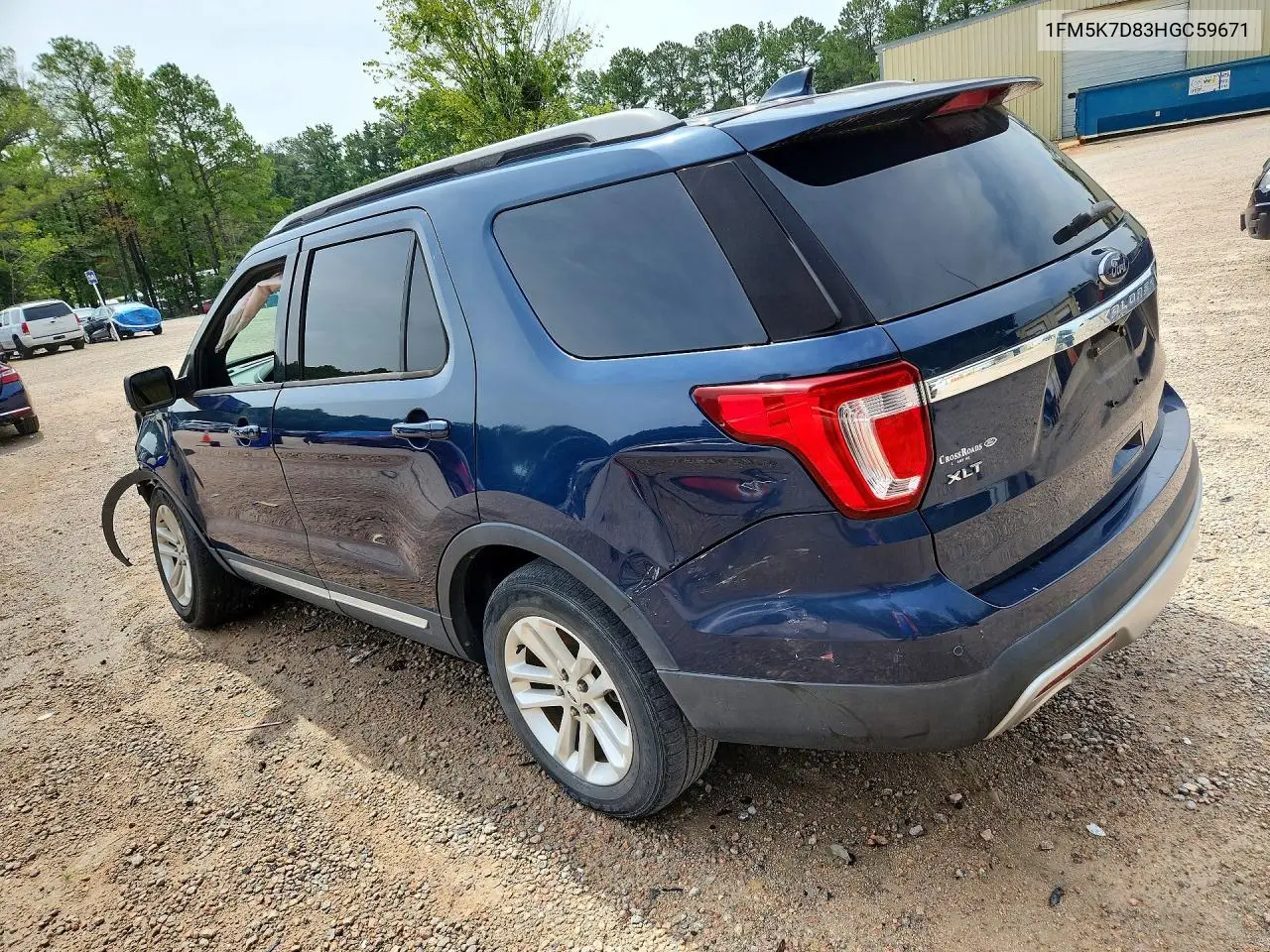 2017 Ford Explorer Xlt VIN: 1FM5K7D83HGC59671 Lot: 61329206