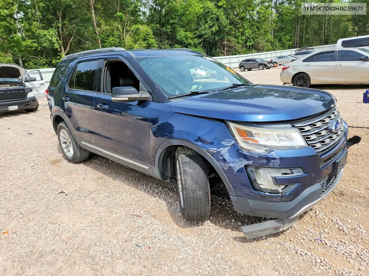 2017 Ford Explorer Xlt VIN: 1FM5K7D83HGC59671 Lot: 61329206