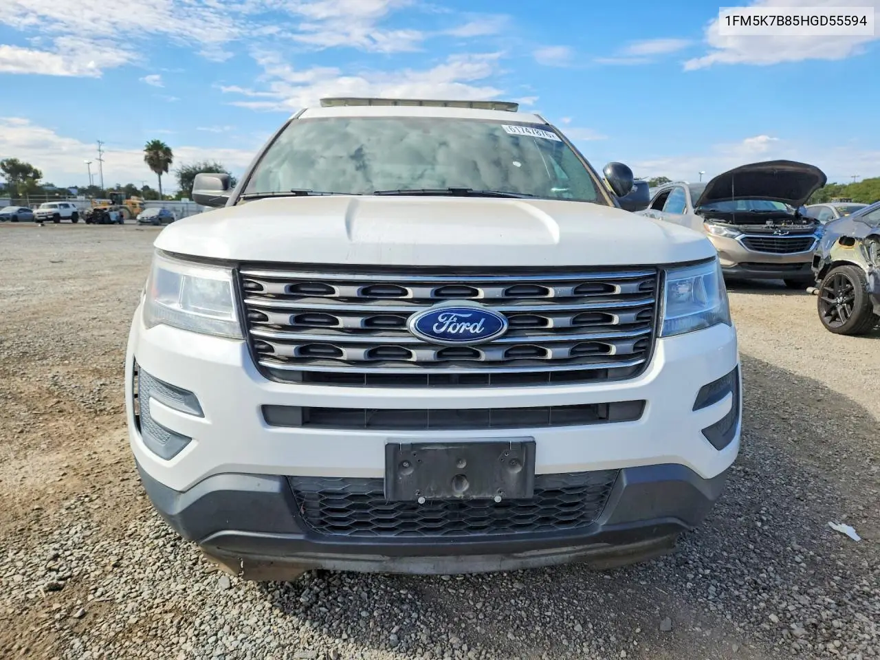 2017 Ford Explorer VIN: 1FM5K7B85HGD55594 Lot: 61747876