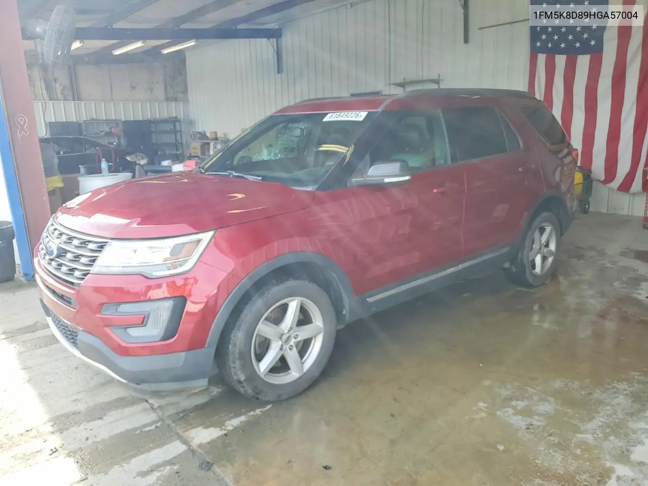 2017 Ford Explorer Xlt VIN: 1FM5K8D89HGA57004 Lot: 61849226