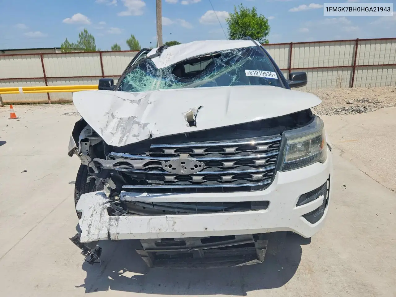 2017 Ford Explorer VIN: 1FM5K7BH0HGA21943 Lot: 61919636
