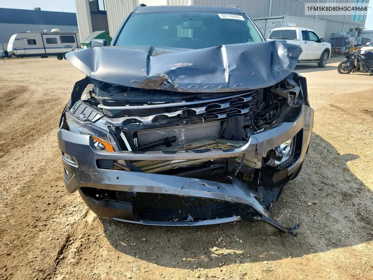 2017 Ford Explorer Xlt VIN: 1FM5K8D80HGC49668 Lot: 62116886
