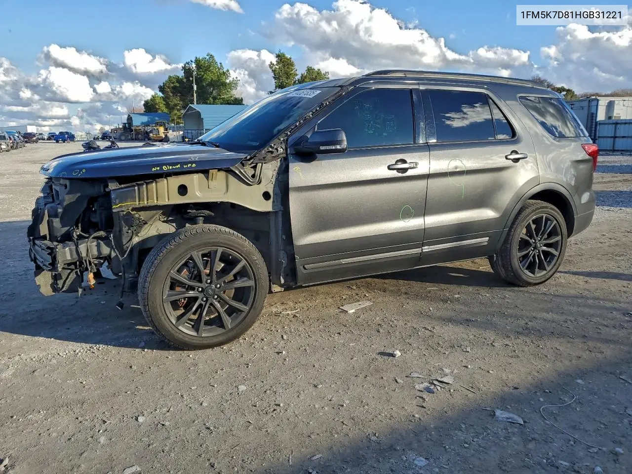 1FM5K7D81HGB31221 2017 Ford Explorer Xlt