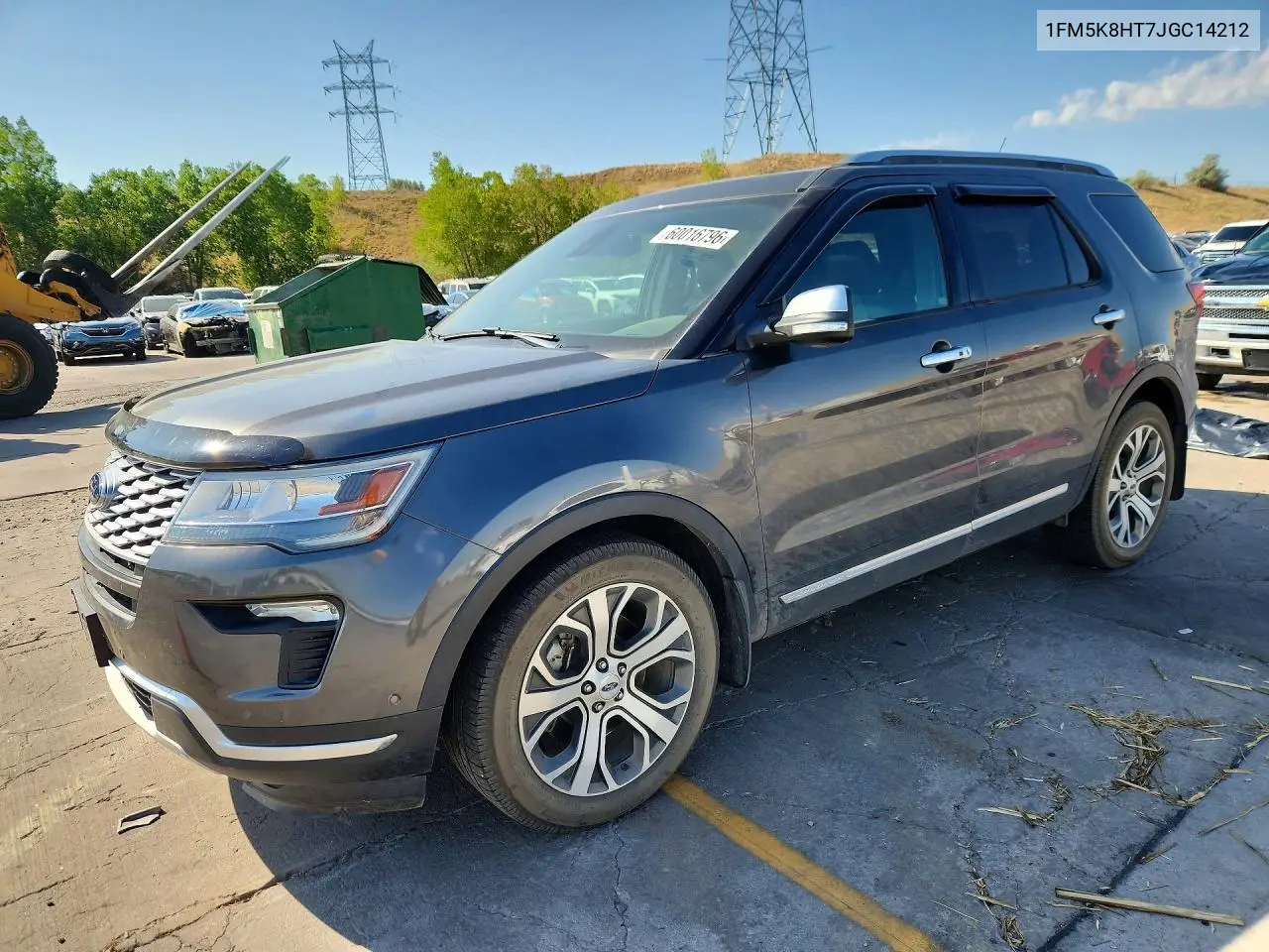 2018 Ford Explorer Platinum VIN: 1FM5K8HT7JGC14212 Lot: 60016796