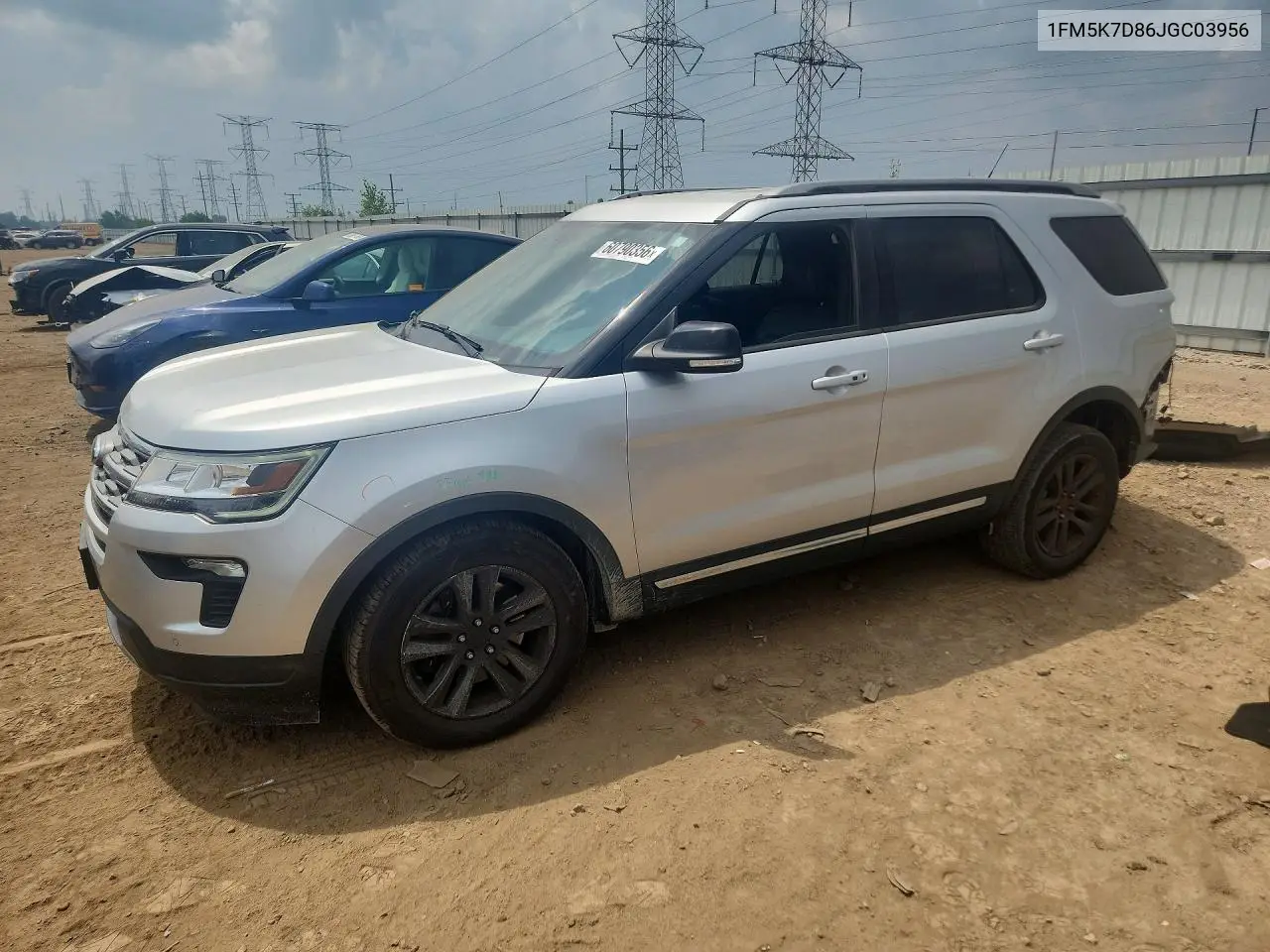 2018 Ford Explorer Xlt VIN: 1FM5K7D86JGC03956 Lot: 60790356
