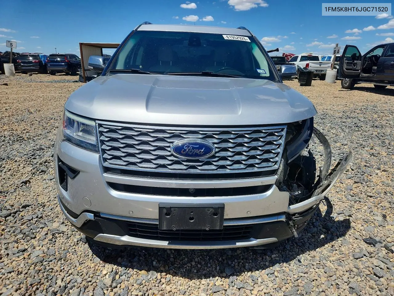 2018 Ford Explorer Platinum VIN: 1FM5K8HT6JGC71520 Lot: 61952926