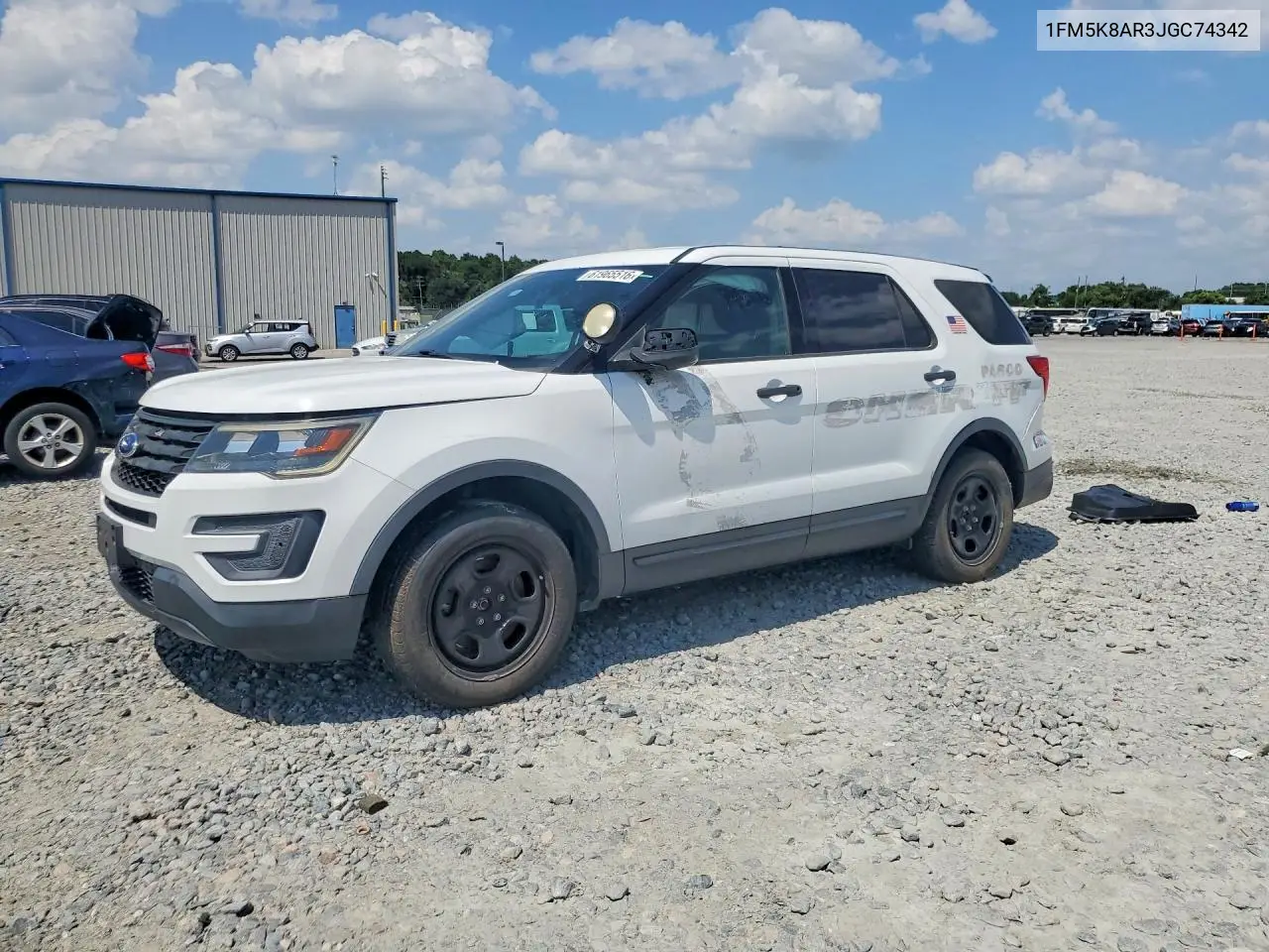 2018 Ford Explorer Police Interceptor VIN: 1FM5K8AR3JGC74342 Lot: 61965516