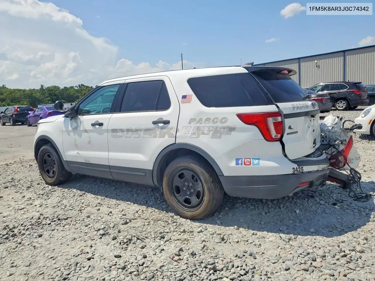 2018 Ford Explorer Police Interceptor VIN: 1FM5K8AR3JGC74342 Lot: 61965516