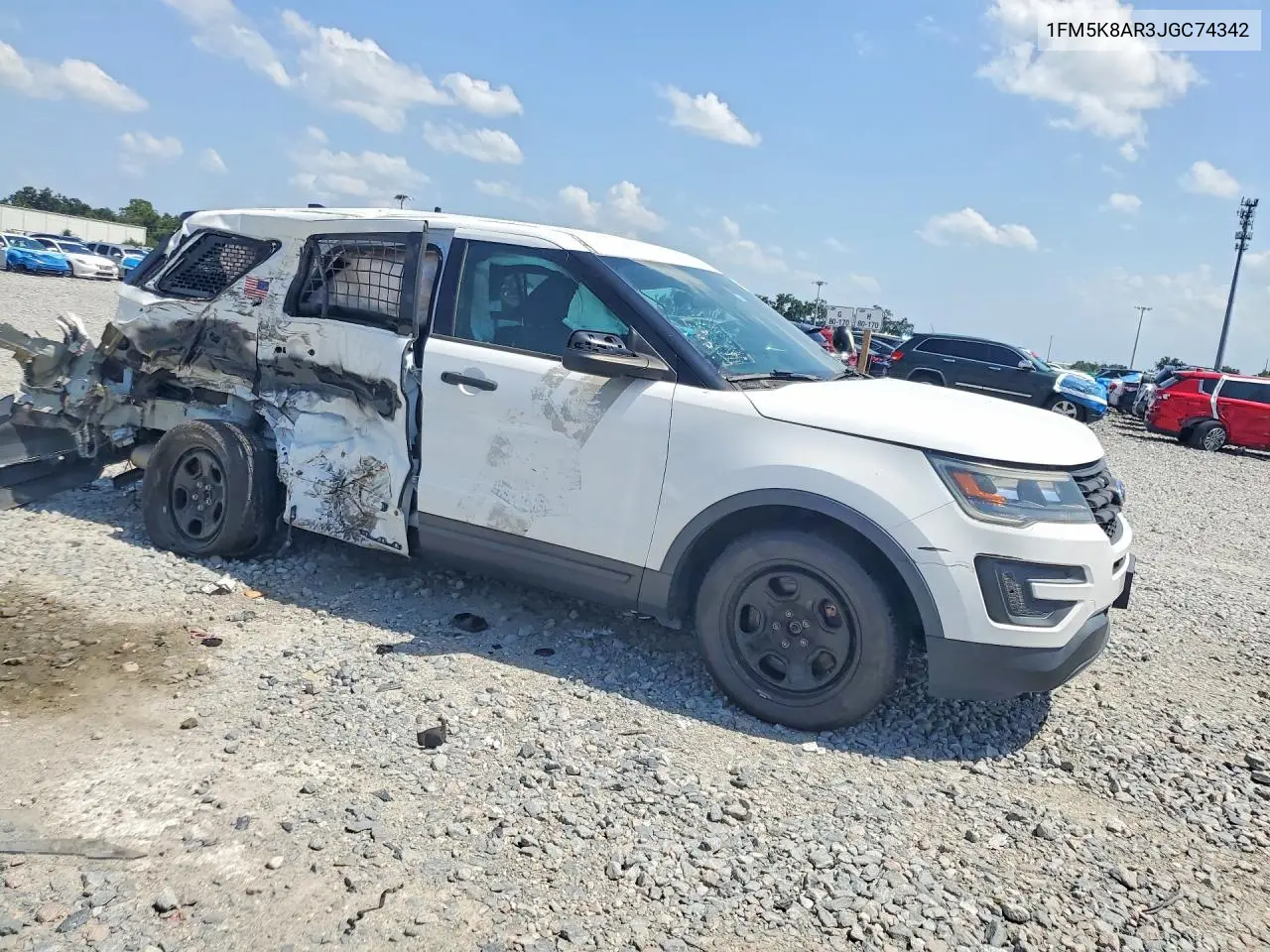 2018 Ford Explorer Police Interceptor VIN: 1FM5K8AR3JGC74342 Lot: 61965516