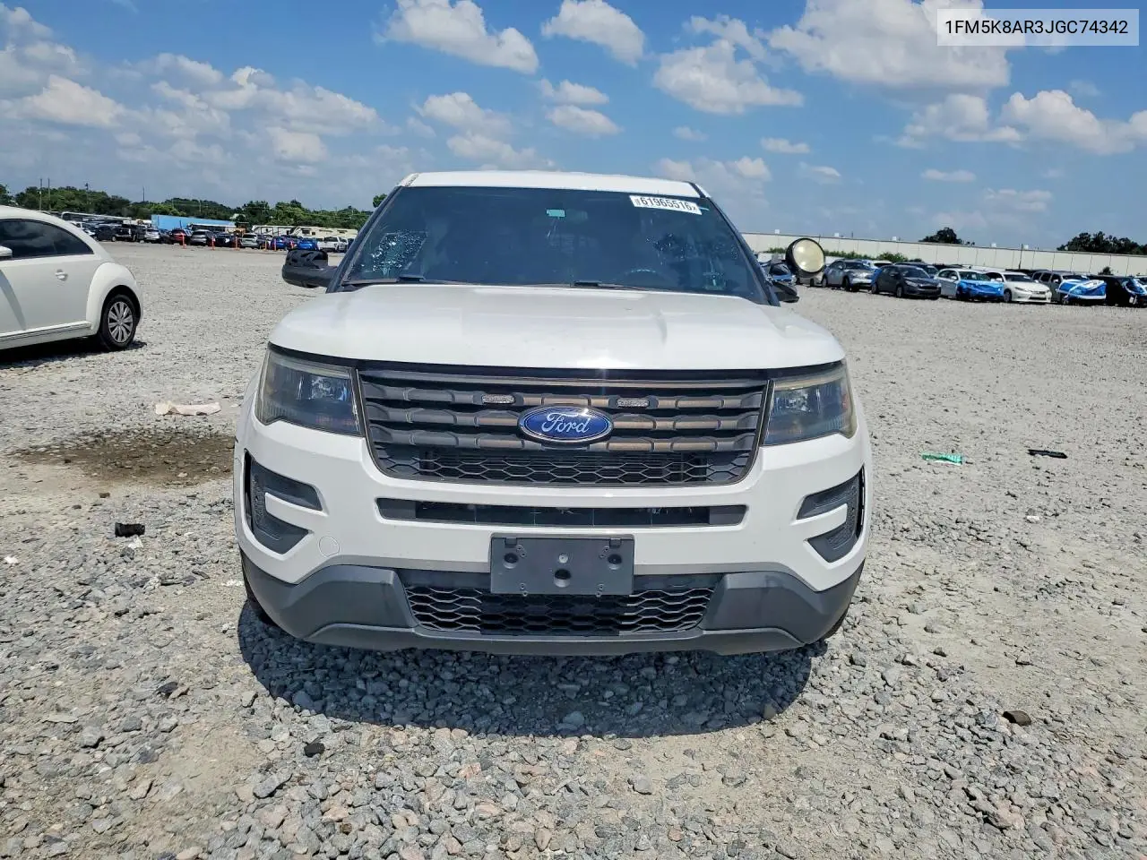 2018 Ford Explorer Police Interceptor VIN: 1FM5K8AR3JGC74342 Lot: 61965516