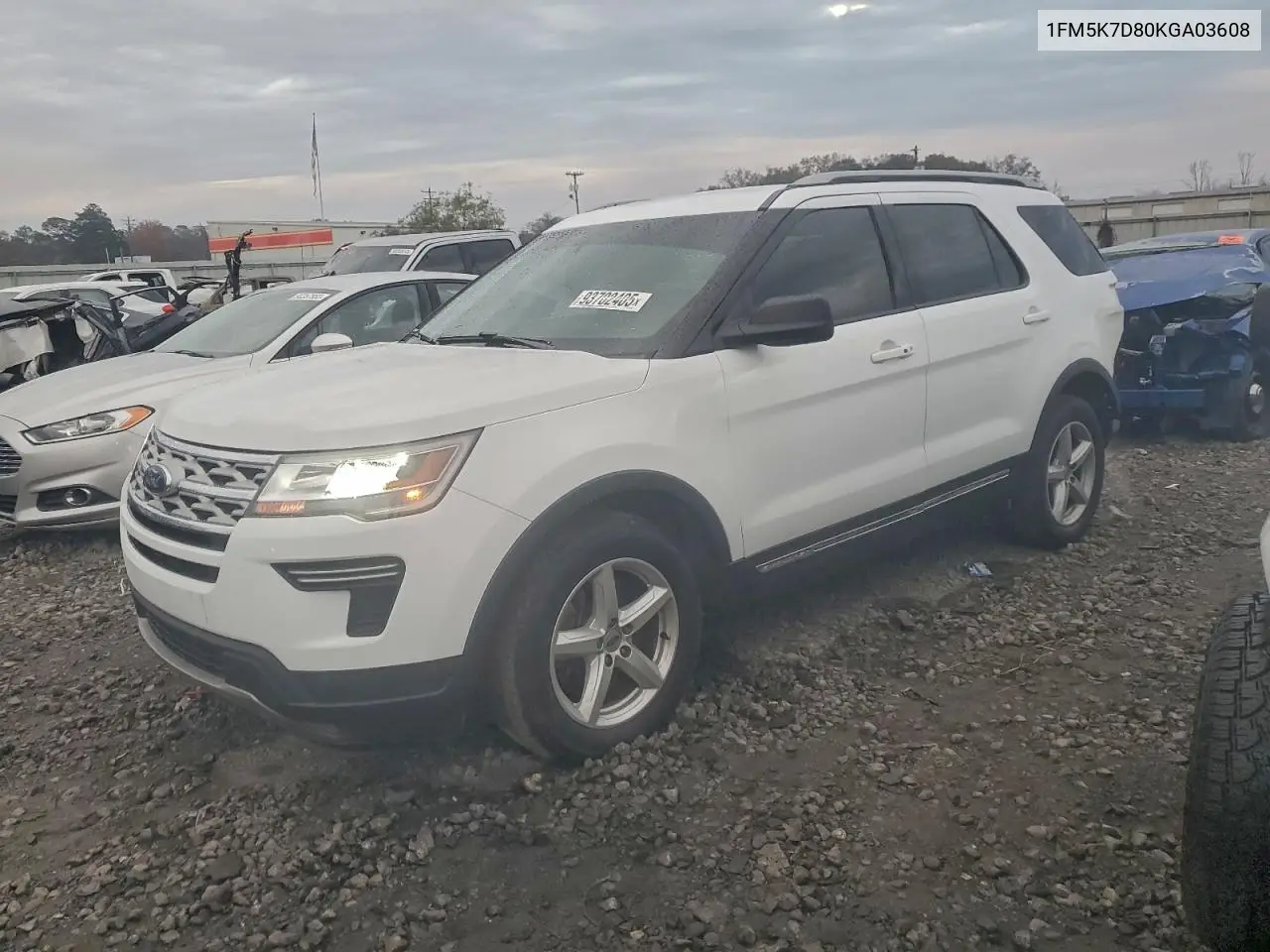 1FM5K7D80KGA03608 2019 Ford Explorer Xlt