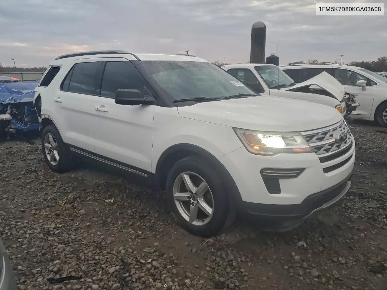 1FM5K7D80KGA03608 2019 Ford Explorer Xlt