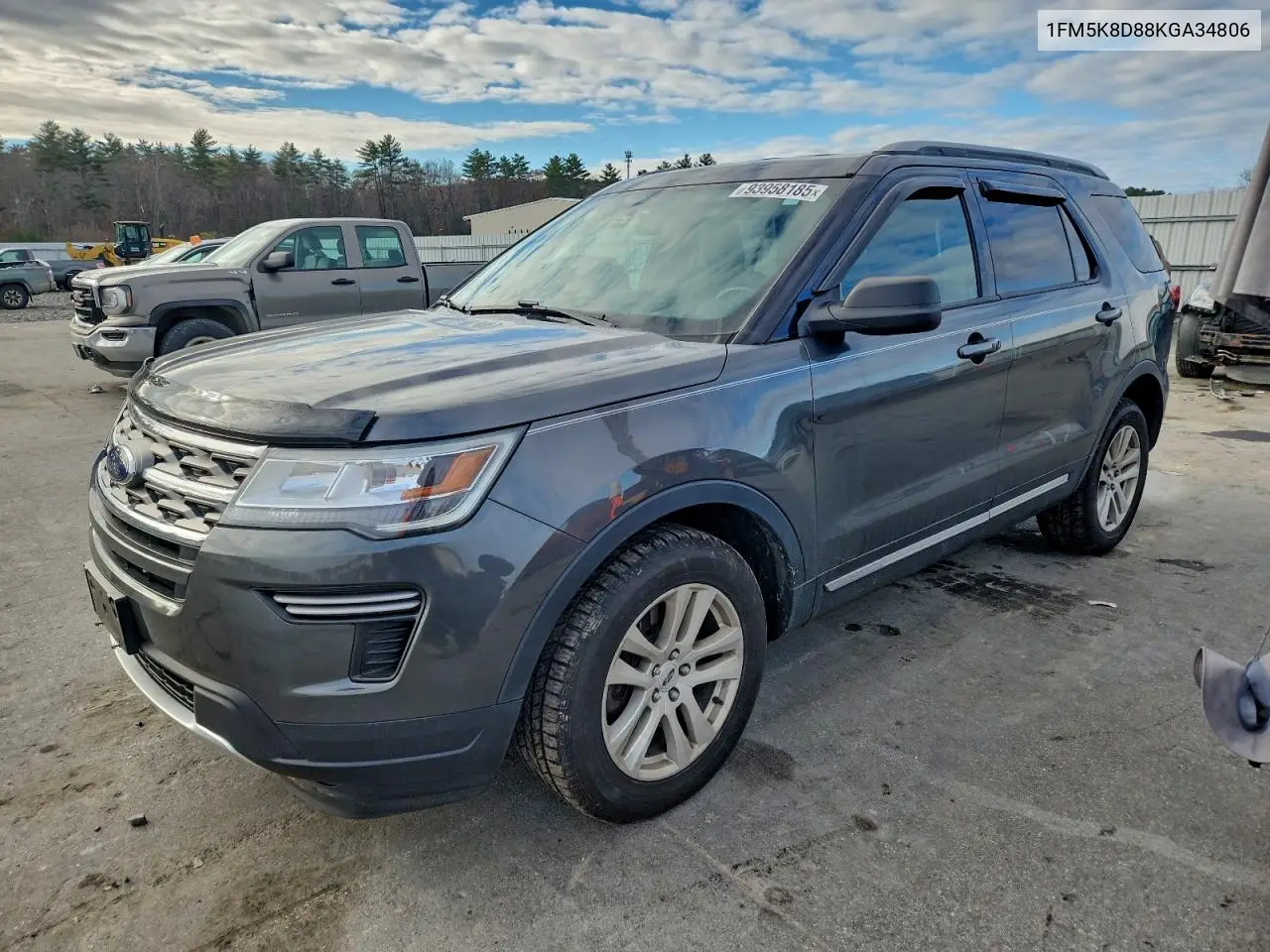 1FM5K8D88KGA34806 2019 Ford Explorer Xlt