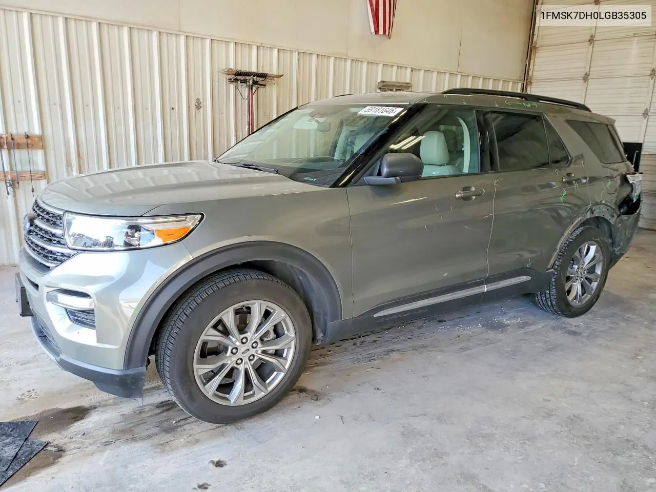 2020 Ford Explorer Xlt VIN: 1FMSK7DH0LGB35305 Lot: 59181646