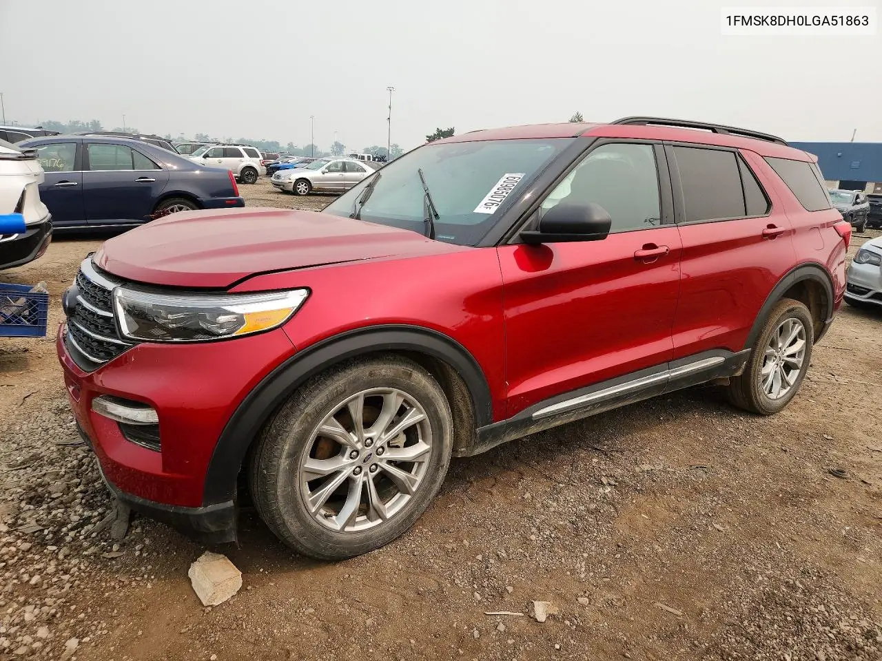 2020 Ford Explorer Xlt VIN: 1FMSK8DH0LGA51863 Lot: 60985076