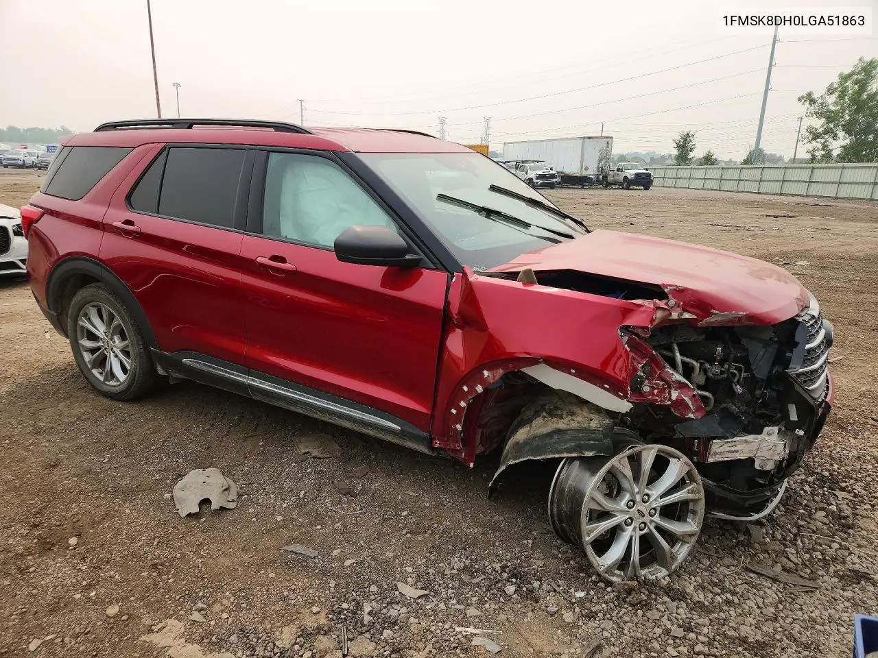 2020 Ford Explorer Xlt VIN: 1FMSK8DH0LGA51863 Lot: 60985076