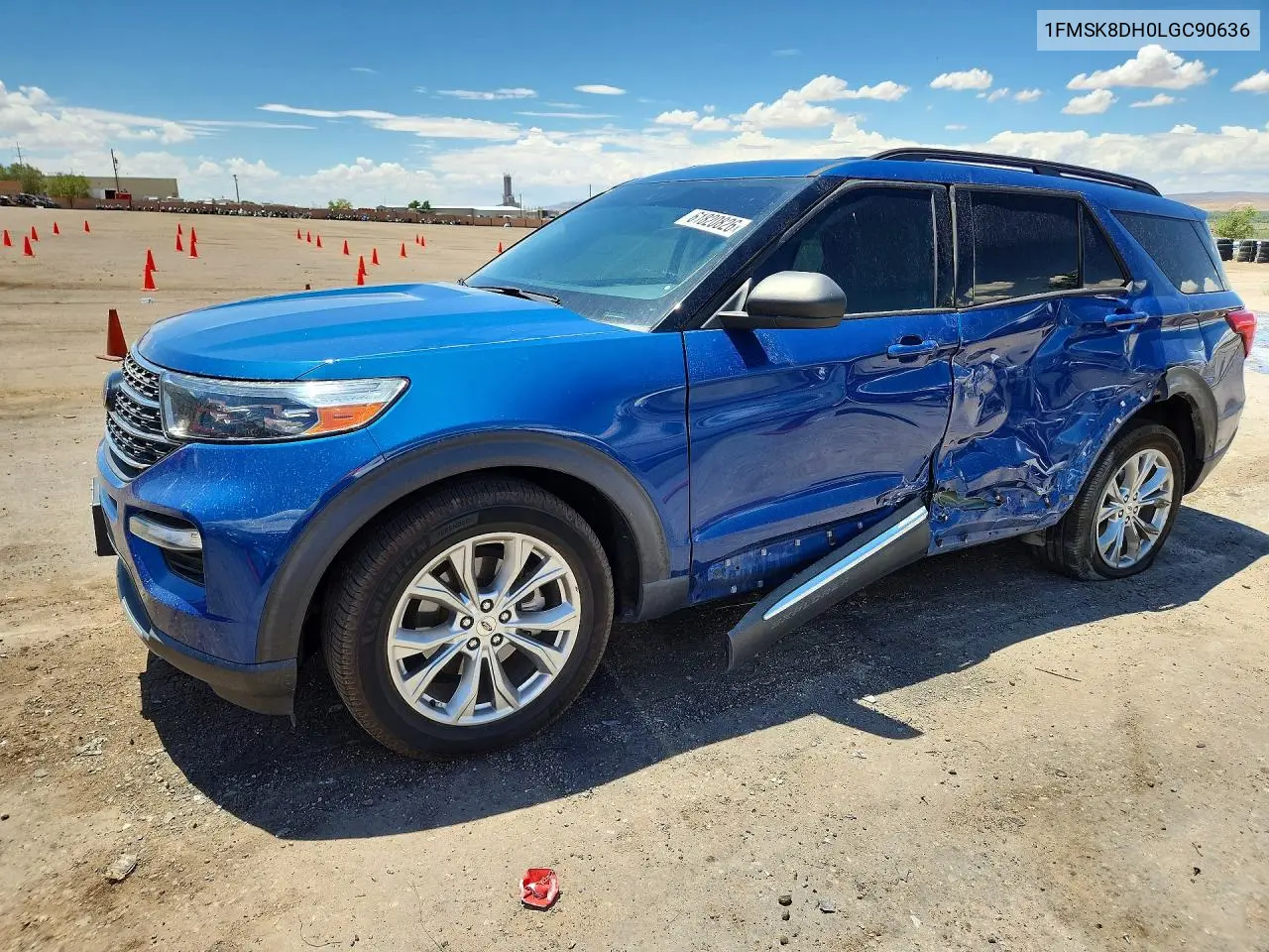 2020 Ford Explorer Xlt VIN: 1FMSK8DH0LGC90636 Lot: 61820826