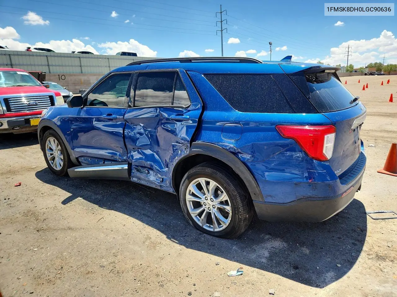 2020 Ford Explorer Xlt VIN: 1FMSK8DH0LGC90636 Lot: 61820826