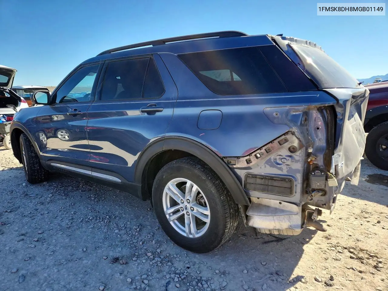 1FMSK8DH8MGB01149 2021 Ford Explorer Xlt