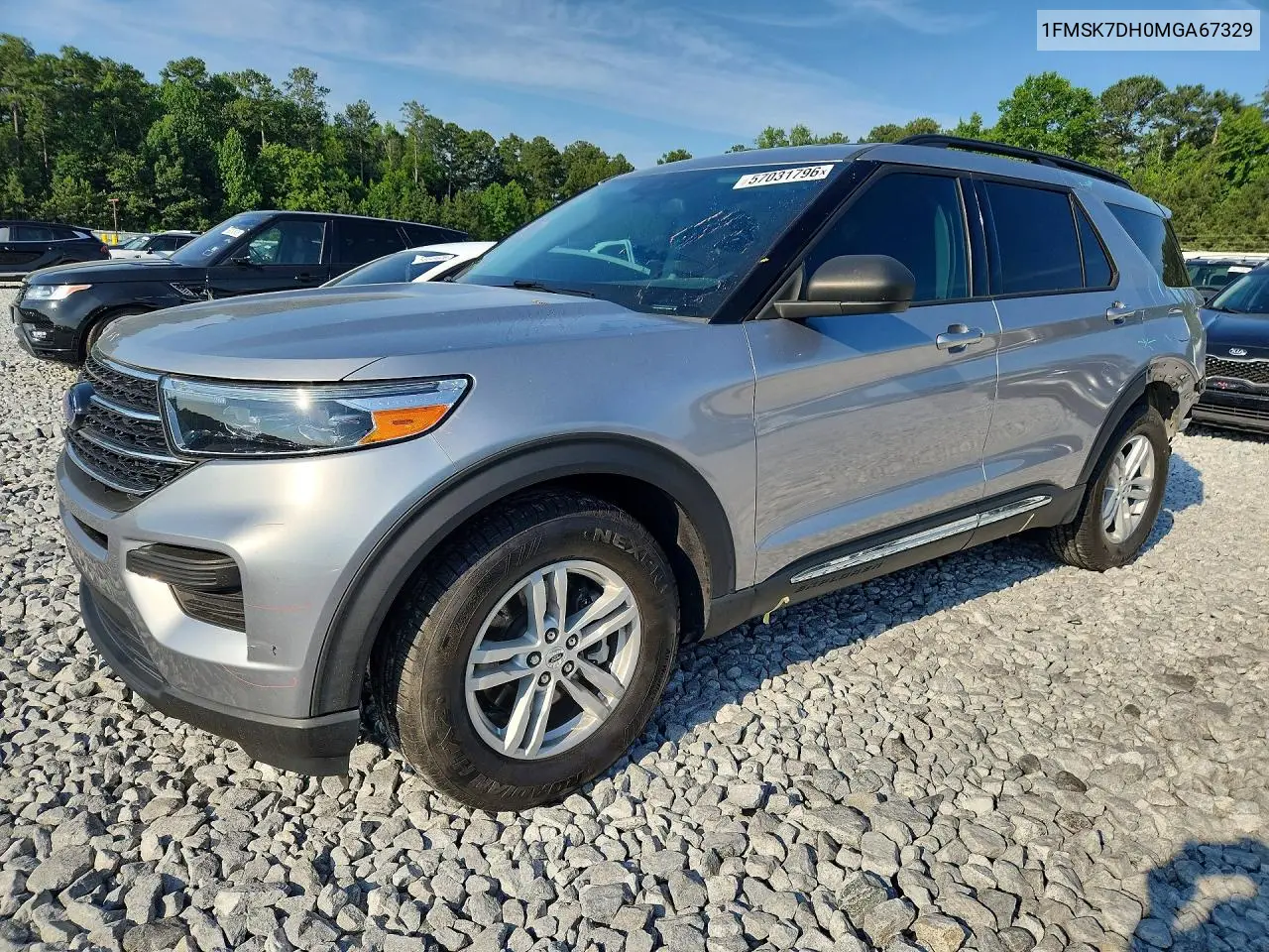 2021 Ford Explorer Xlt VIN: 1FMSK7DH0MGA67329 Lot: 57031796