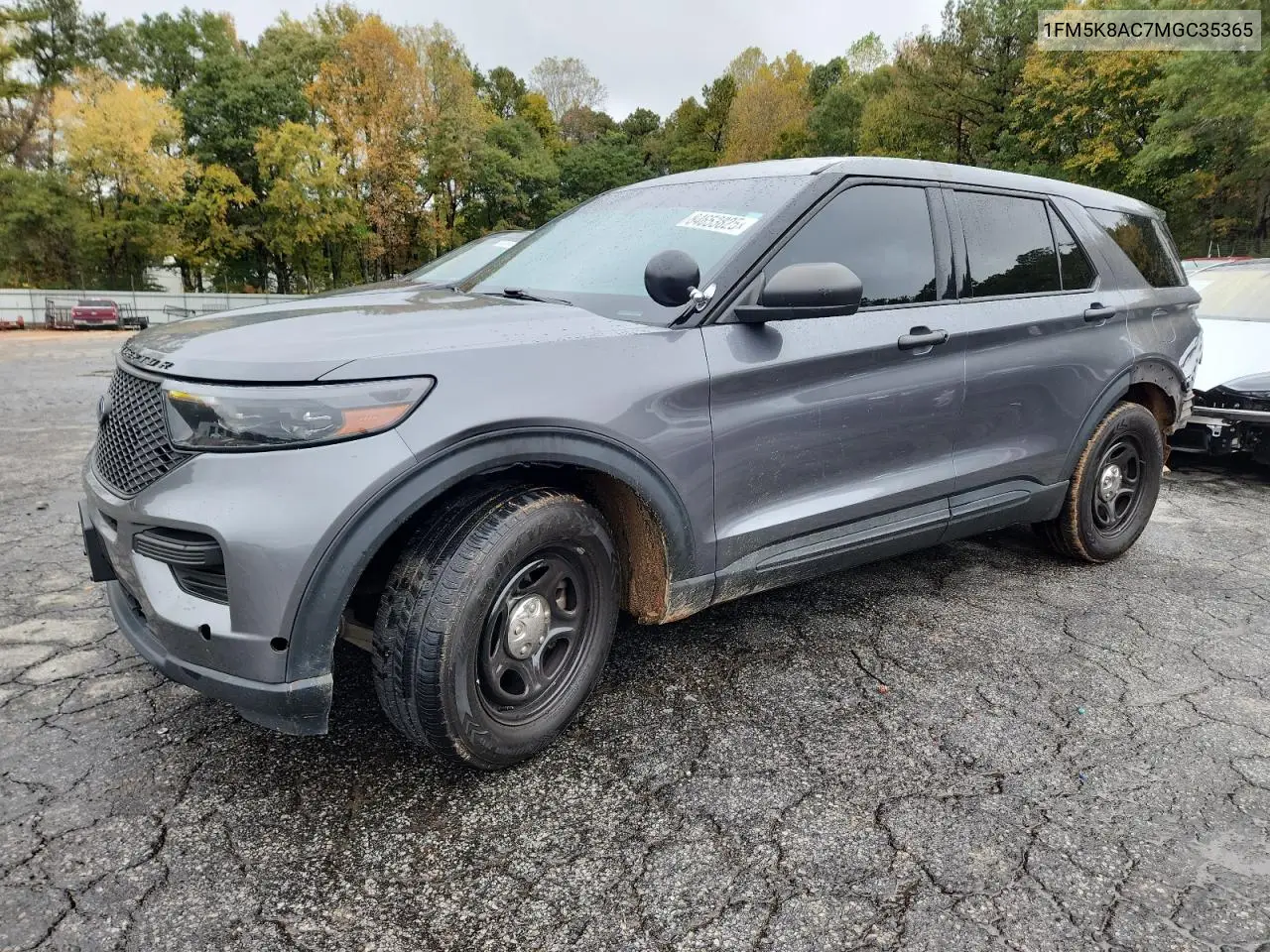 1FM5K8AC7MGC35365 2021 Ford Explorer Police Interceptor