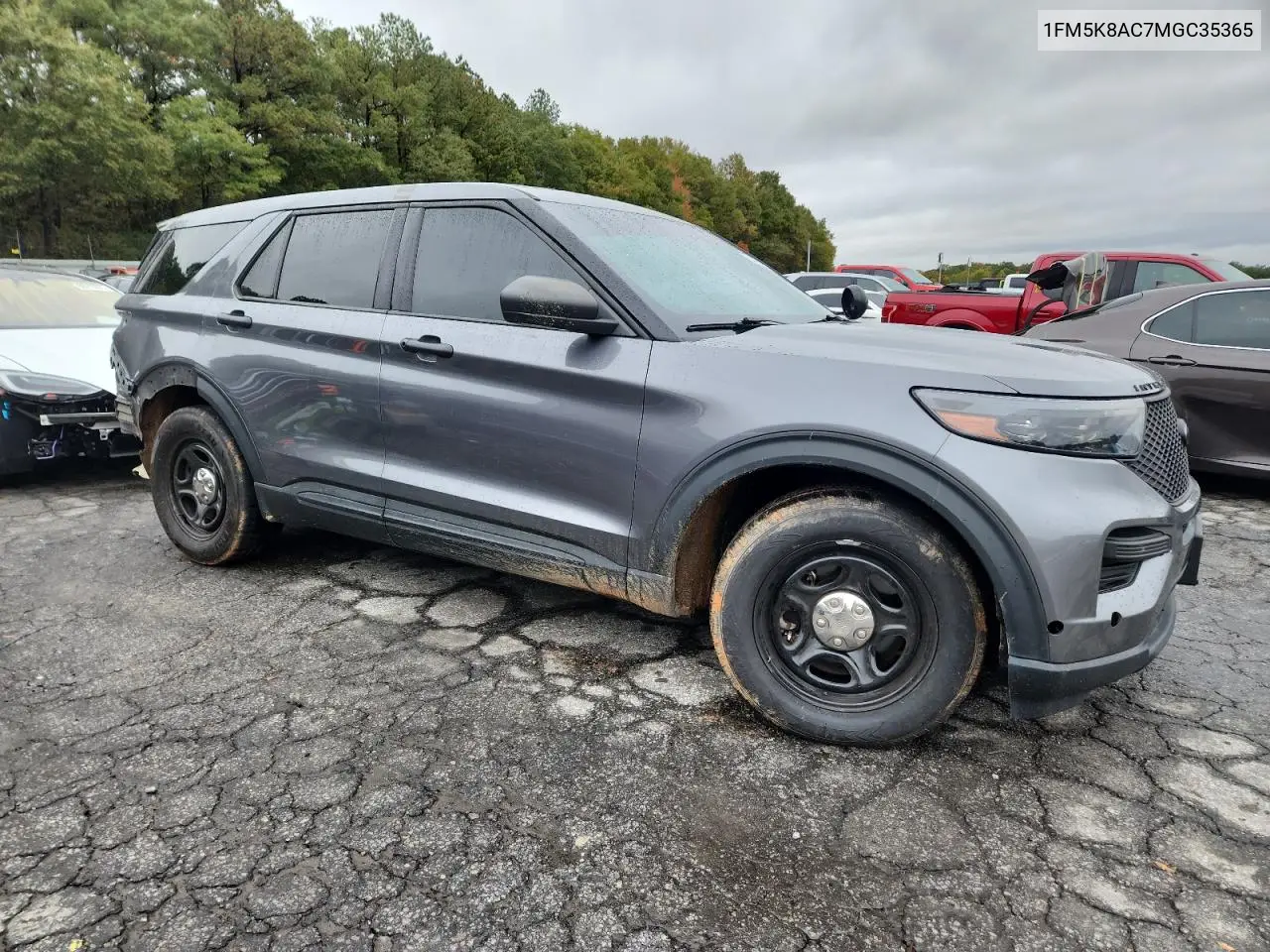 1FM5K8AC7MGC35365 2021 Ford Explorer Police Interceptor