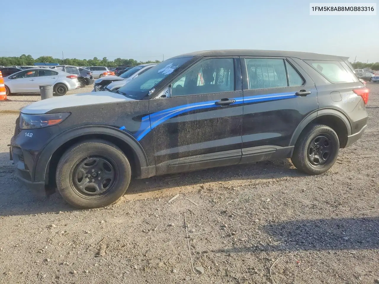 2021 Ford Explorer Police Interceptor VIN: 1FM5K8AB8MGB83316 Lot: 61390336