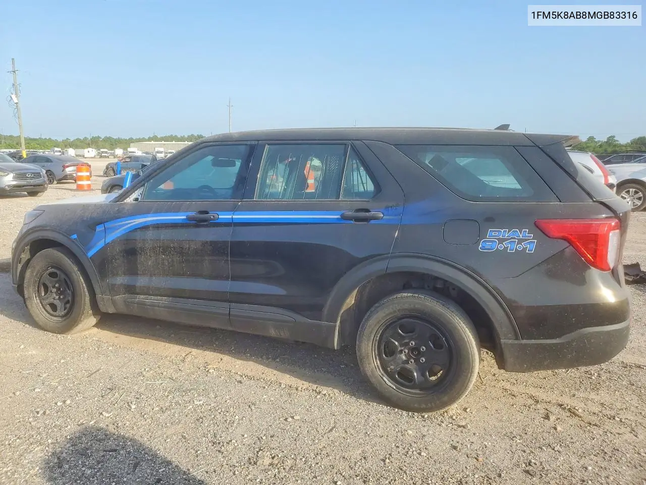 2021 Ford Explorer Police Interceptor VIN: 1FM5K8AB8MGB83316 Lot: 61390336