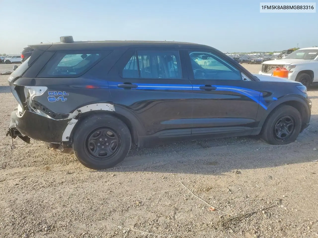 2021 Ford Explorer Police Interceptor VIN: 1FM5K8AB8MGB83316 Lot: 61390336