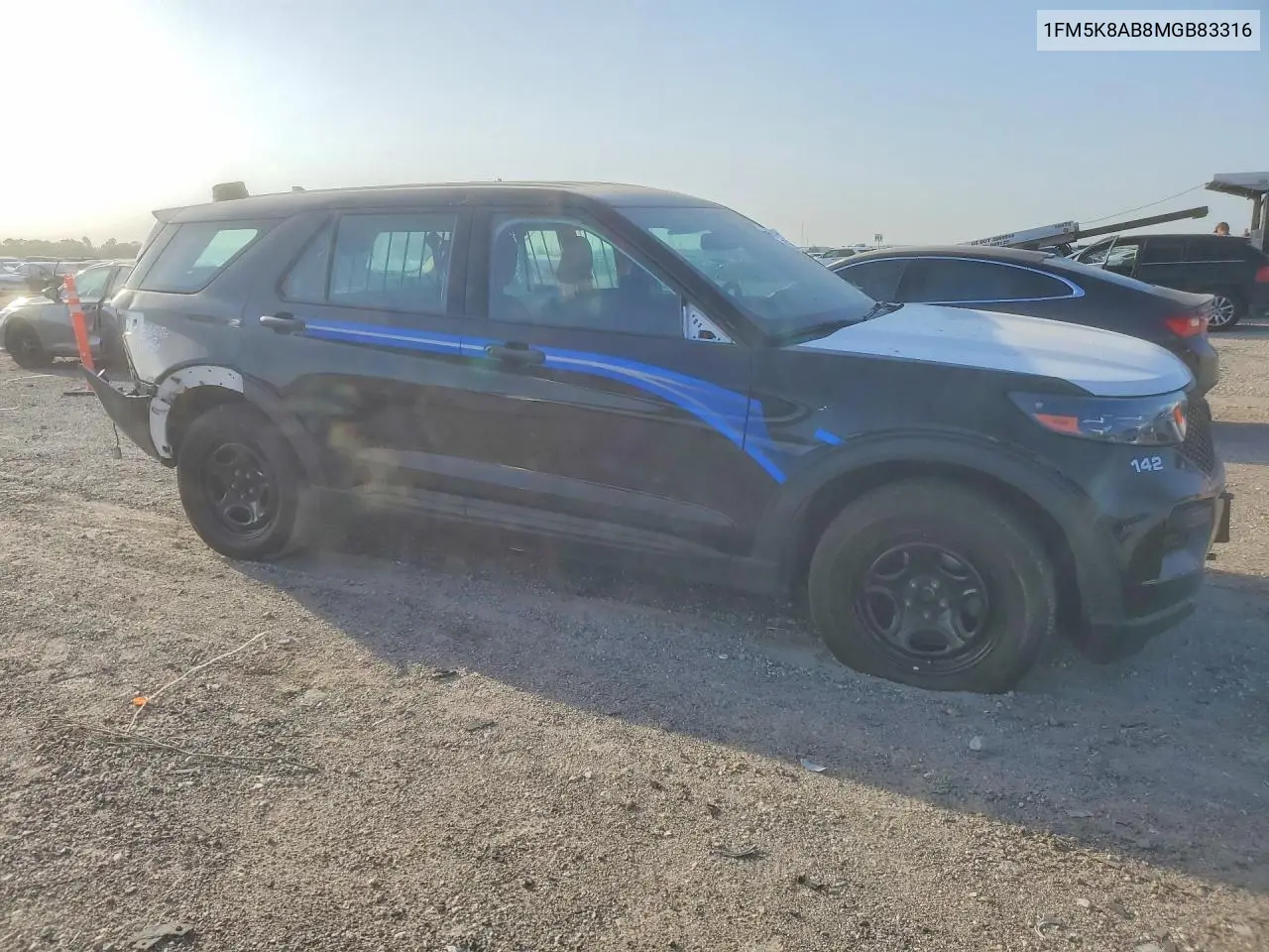 2021 Ford Explorer Police Interceptor VIN: 1FM5K8AB8MGB83316 Lot: 61390336