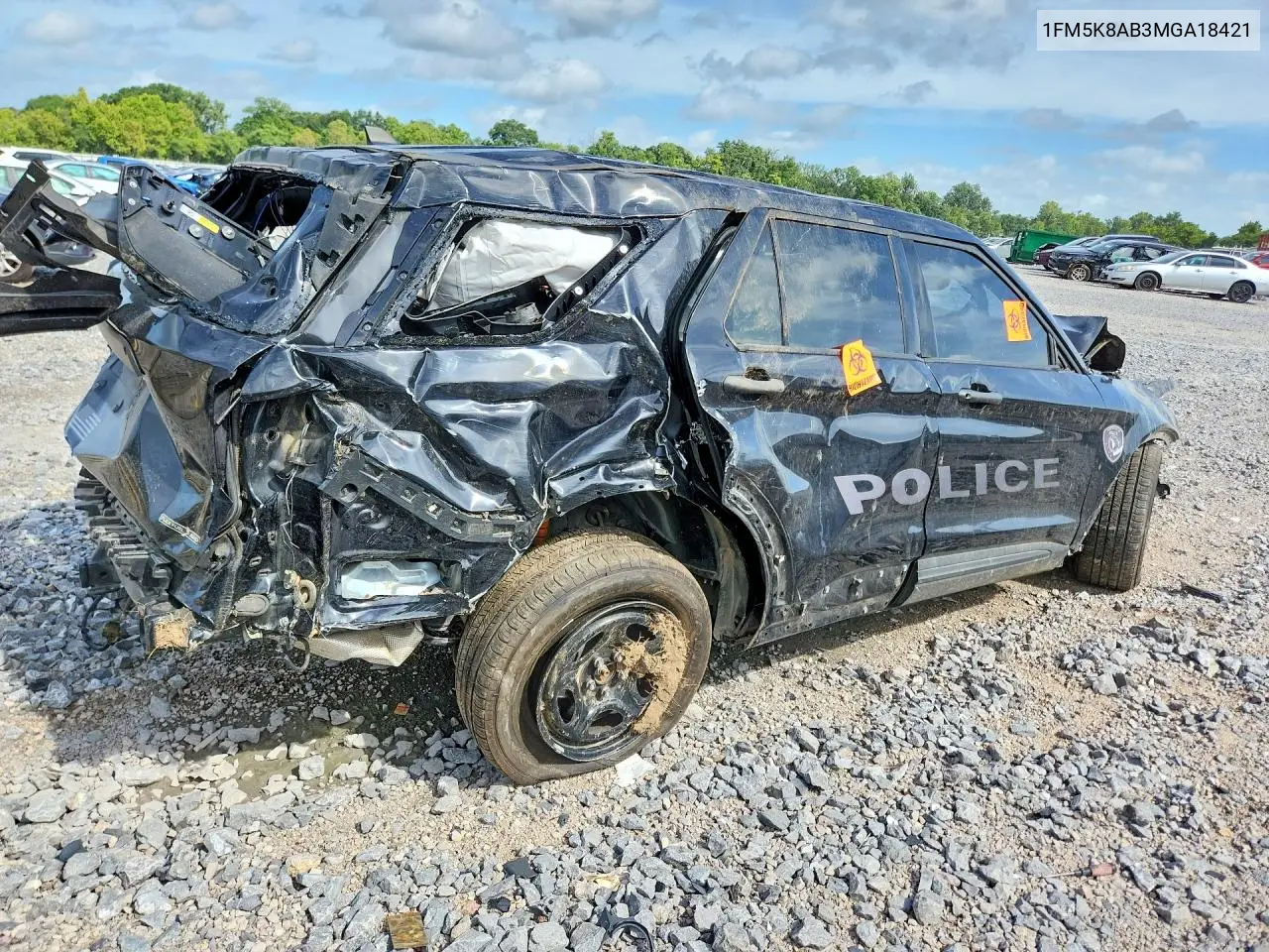 2021 Ford Explorer Police Interceptor VIN: 1FM5K8AB3MGA18421 Lot: 61485836