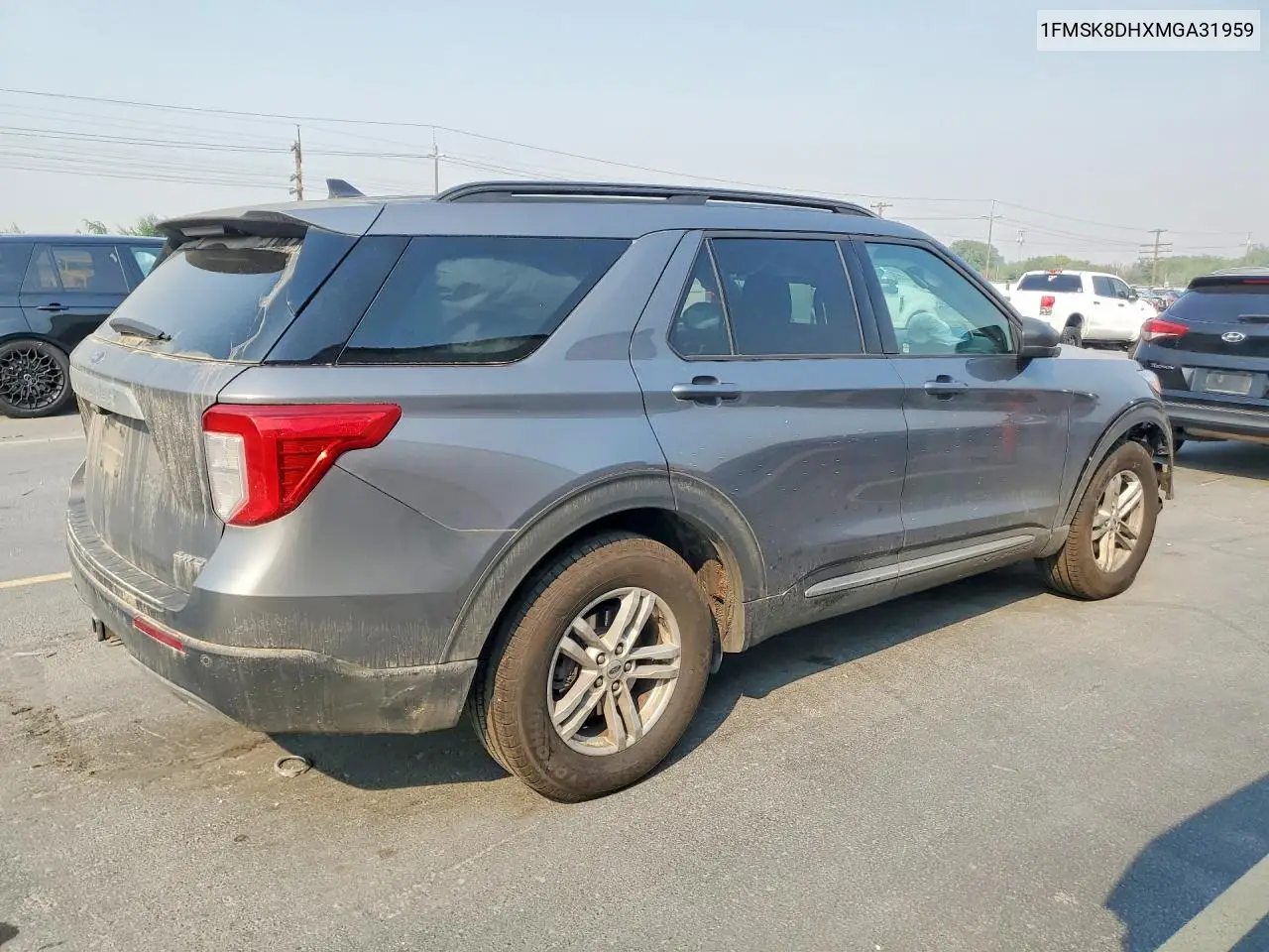 2021 Ford Explorer Xlt VIN: 1FMSK8DHXMGA31959 Lot: 61528826