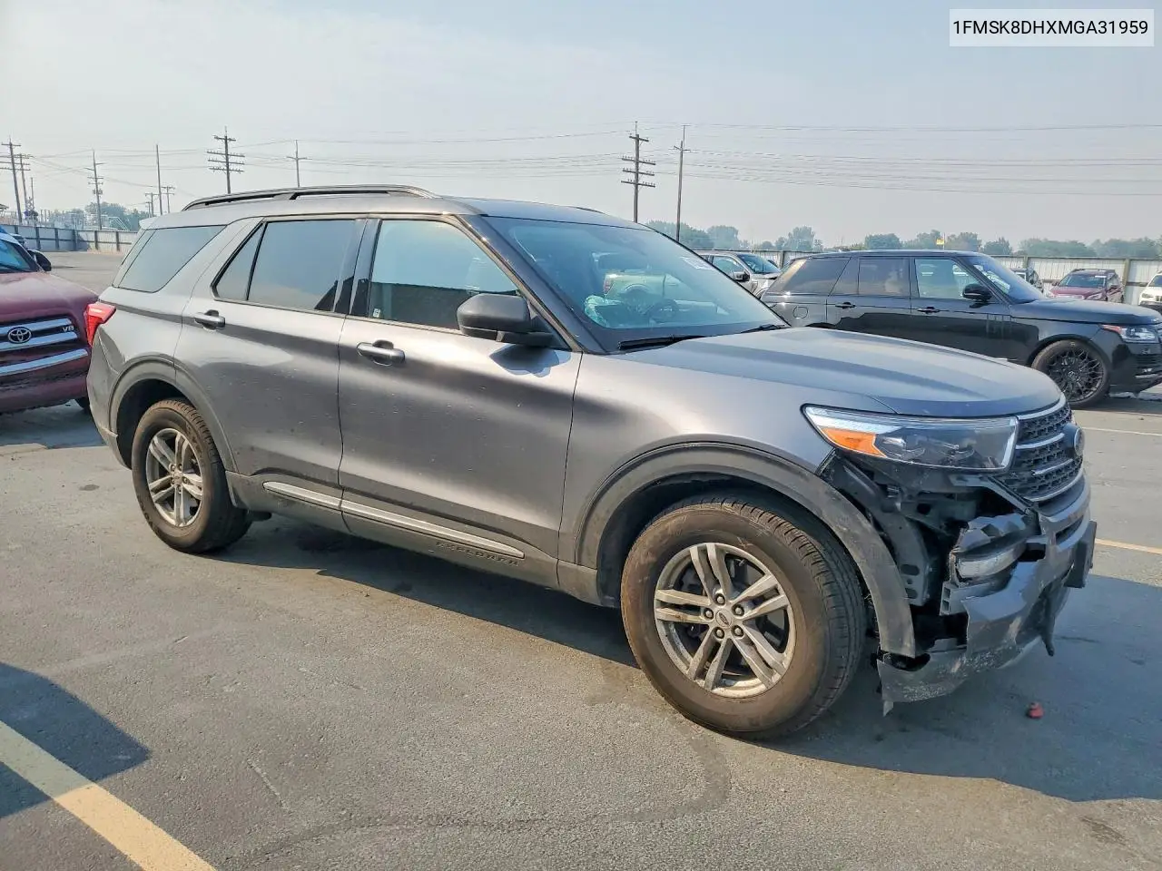 2021 Ford Explorer Xlt VIN: 1FMSK8DHXMGA31959 Lot: 61528826