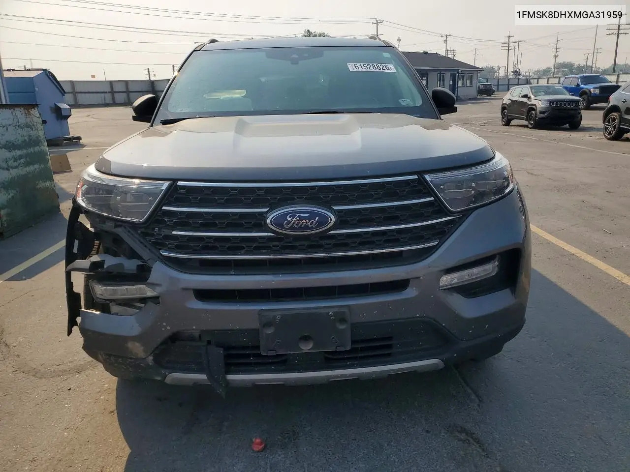2021 Ford Explorer Xlt VIN: 1FMSK8DHXMGA31959 Lot: 61528826