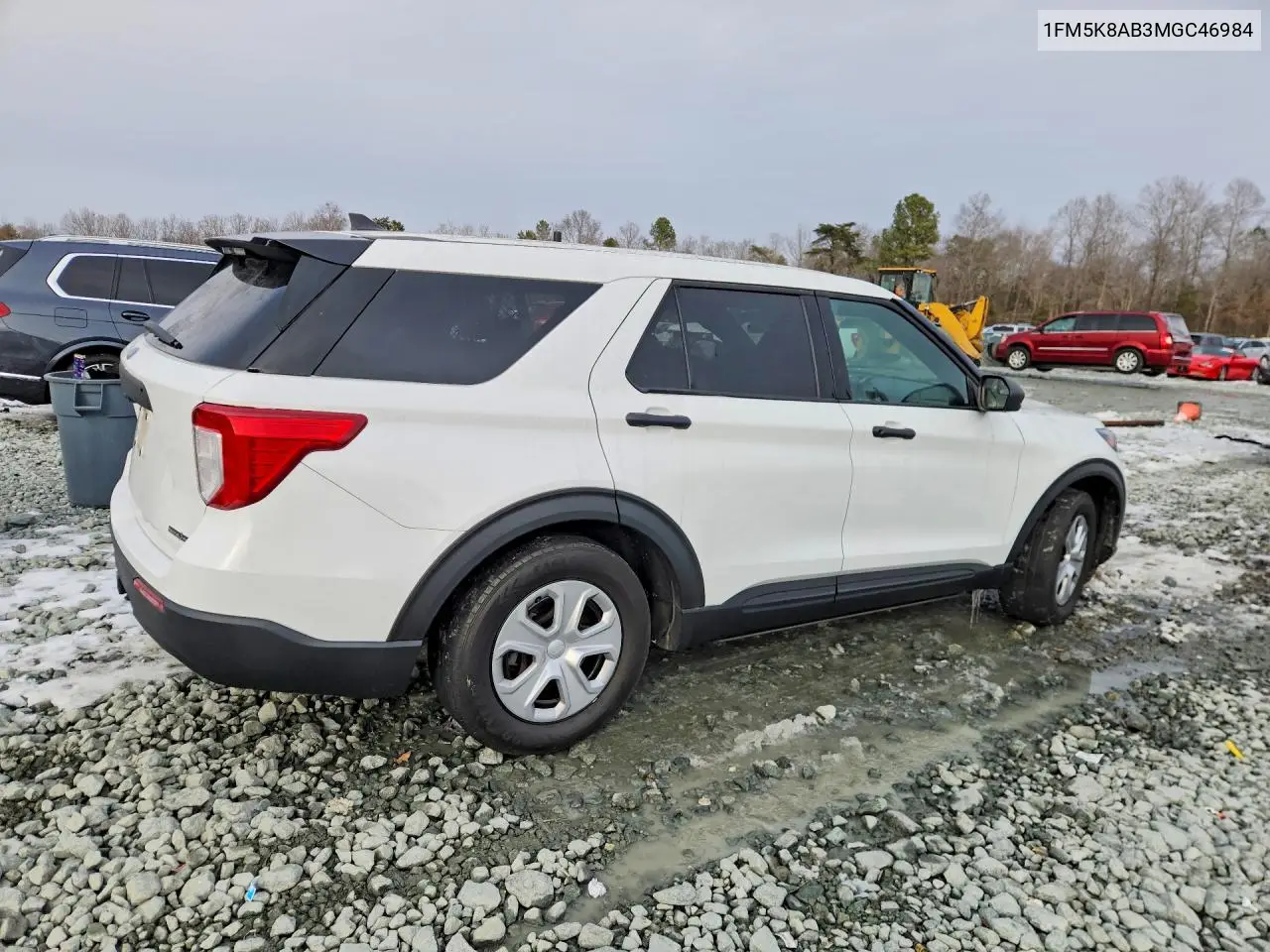 2021 Ford Explorer Police Interceptor VIN: 1FM5K8AB3MGC46984 Lot: 75551335