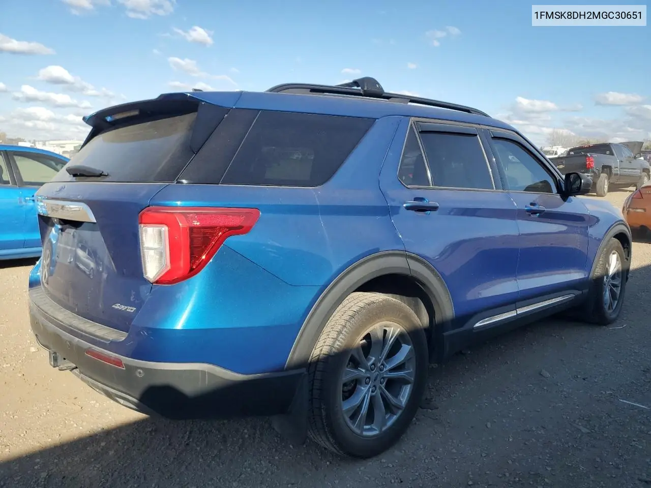 1FMSK8DH2MGC30651 2021 Ford Explorer Xlt