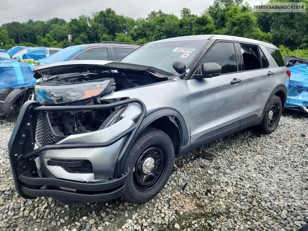 2022 Ford Explorer Police Interceptor VIN: 1FM5K8AB6NGC41814 Lot: 55724076