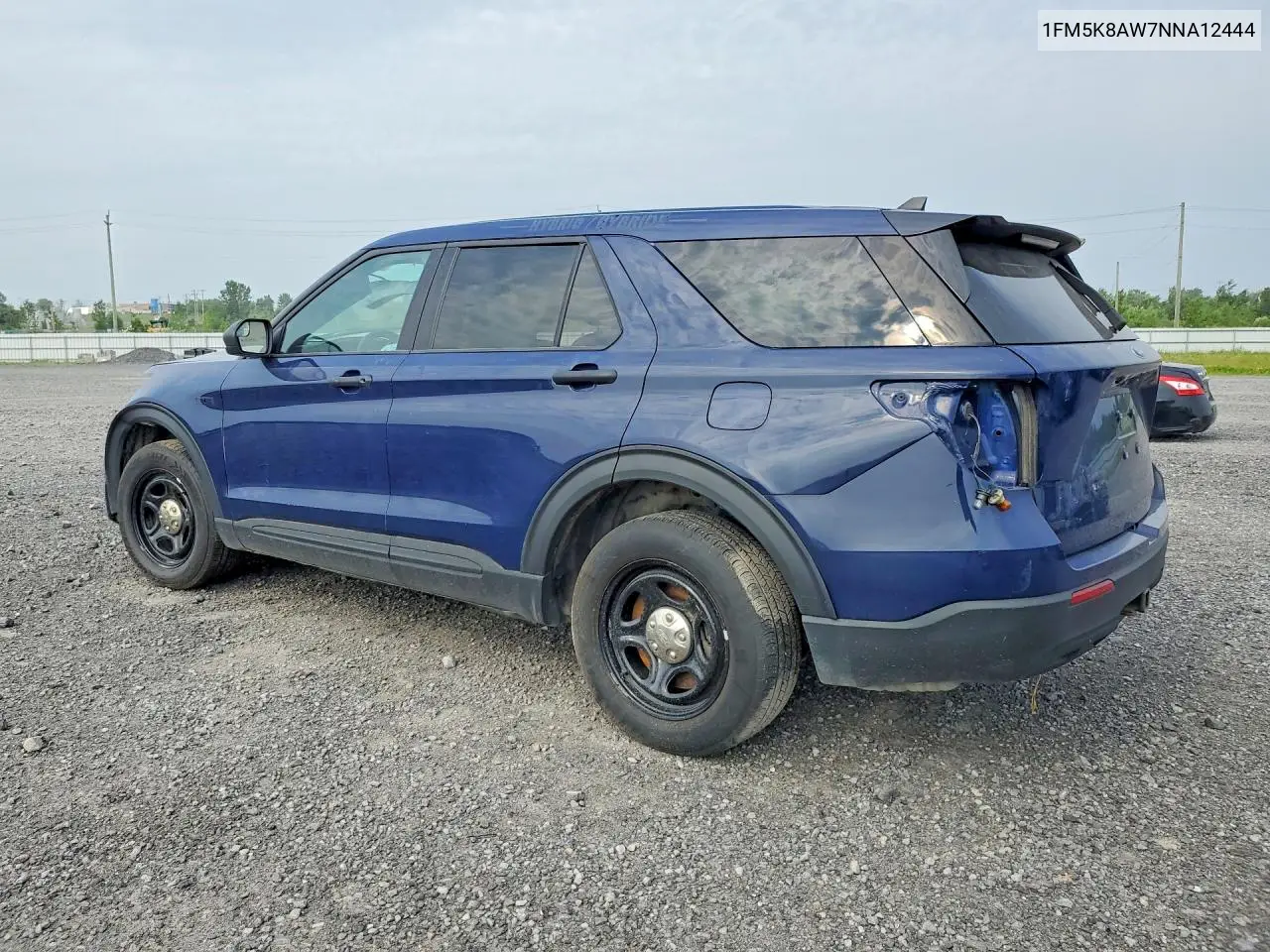2022 Ford Explorer Police Interceptor VIN: 1FM5K8AW7NNA12444 Lot: 61857296