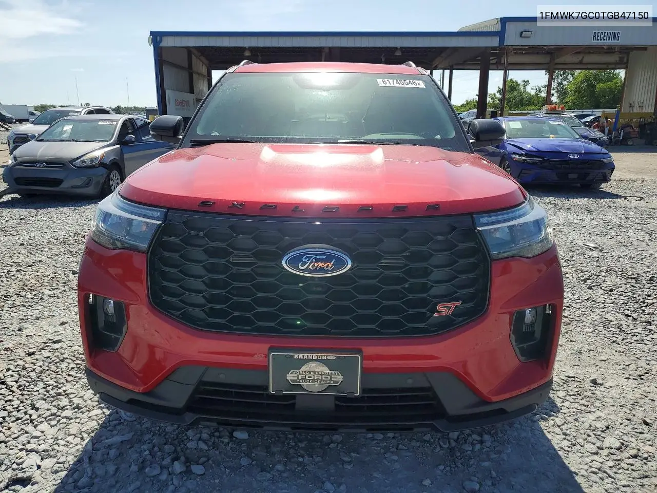 2026 Ford Explorer St VIN: 1FMWK7GC0TGB47150 Lot: 61746546