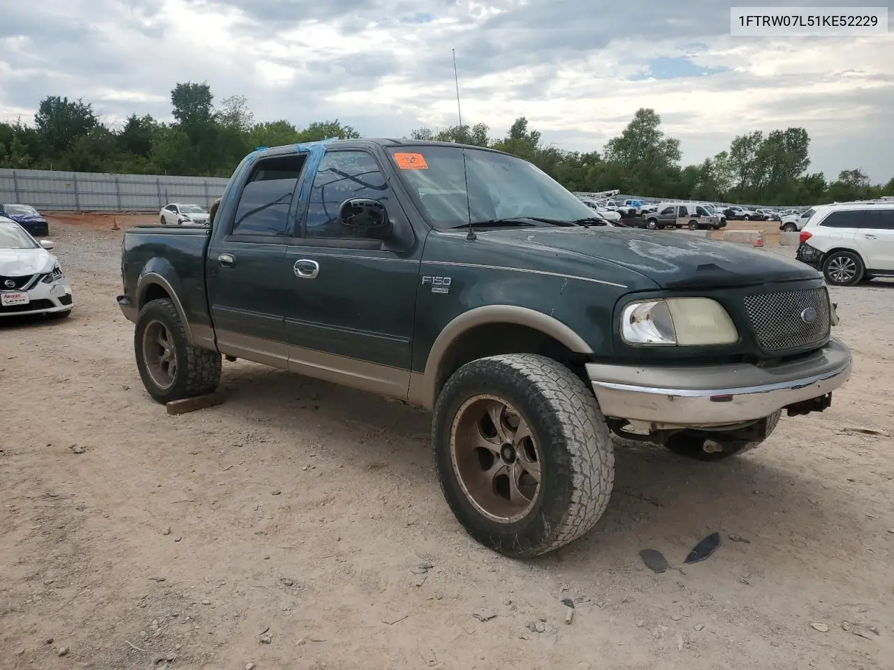 1FTRW07L51KE52229 2001 Ford F150 Supercrew