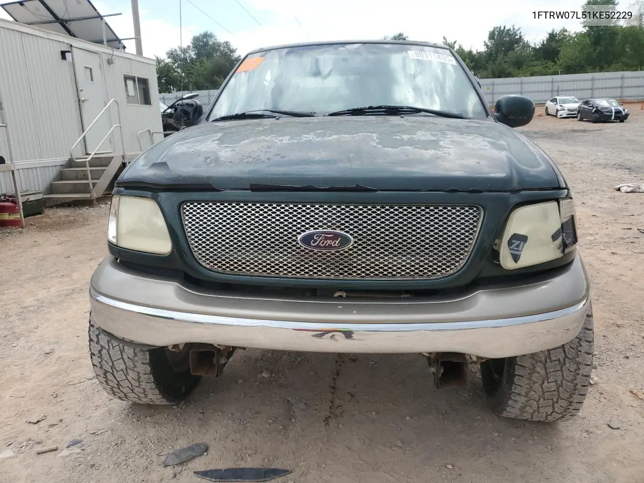 1FTRW07L51KE52229 2001 Ford F150 Supercrew