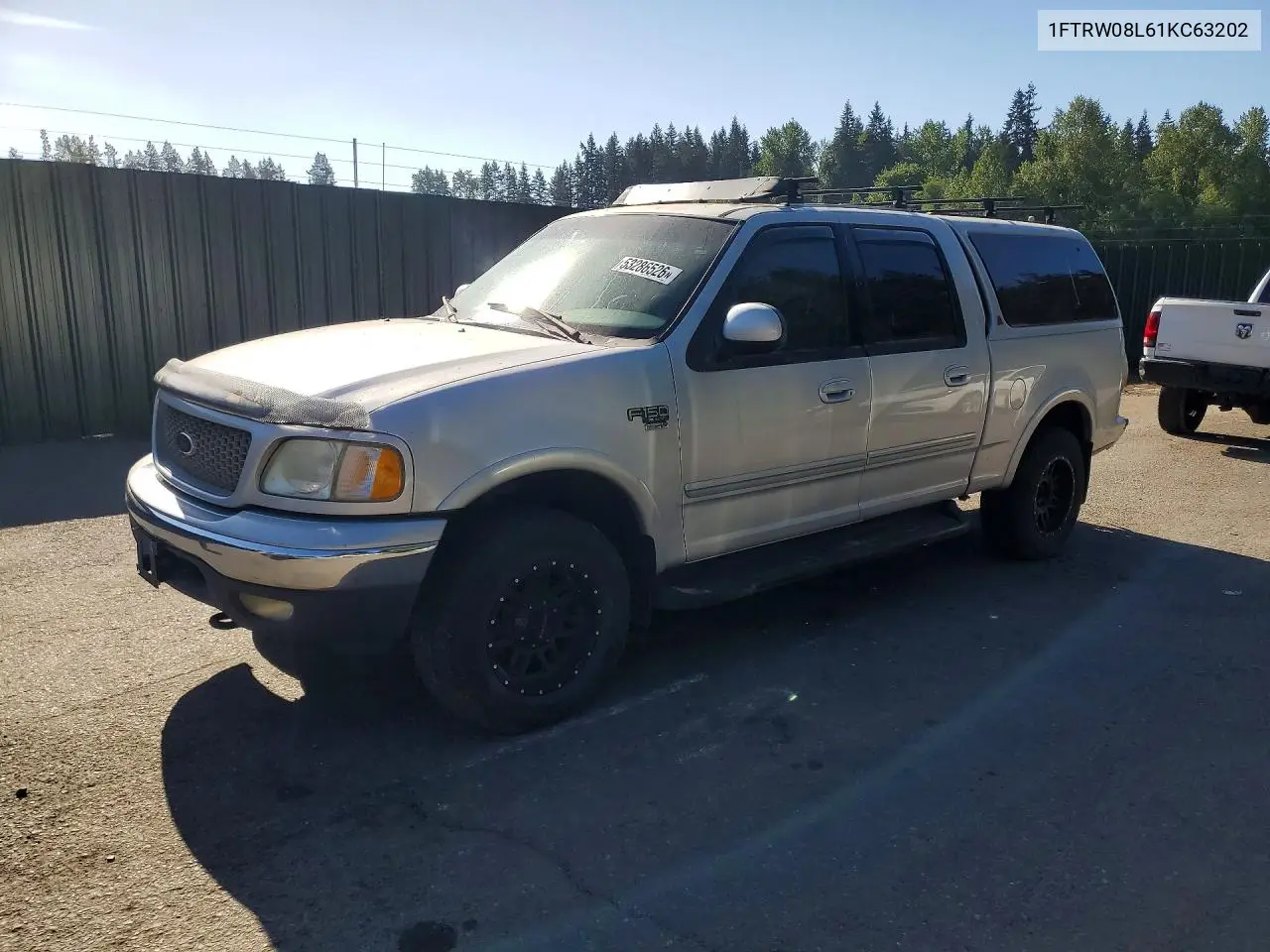 2001 Ford F150 Supercrew VIN: 1FTRW08L61KC63202 Lot: 53286526