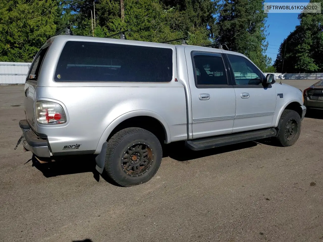 2001 Ford F150 Supercrew VIN: 1FTRW08L61KC63202 Lot: 53286526