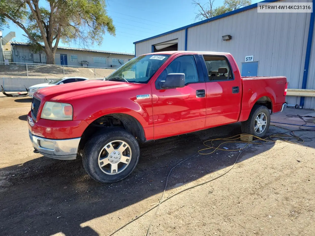 1FTRW14W14KC31316 2004 Ford F150 Supercrew
