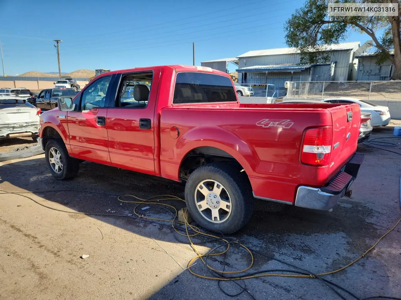 1FTRW14W14KC31316 2004 Ford F150 Supercrew