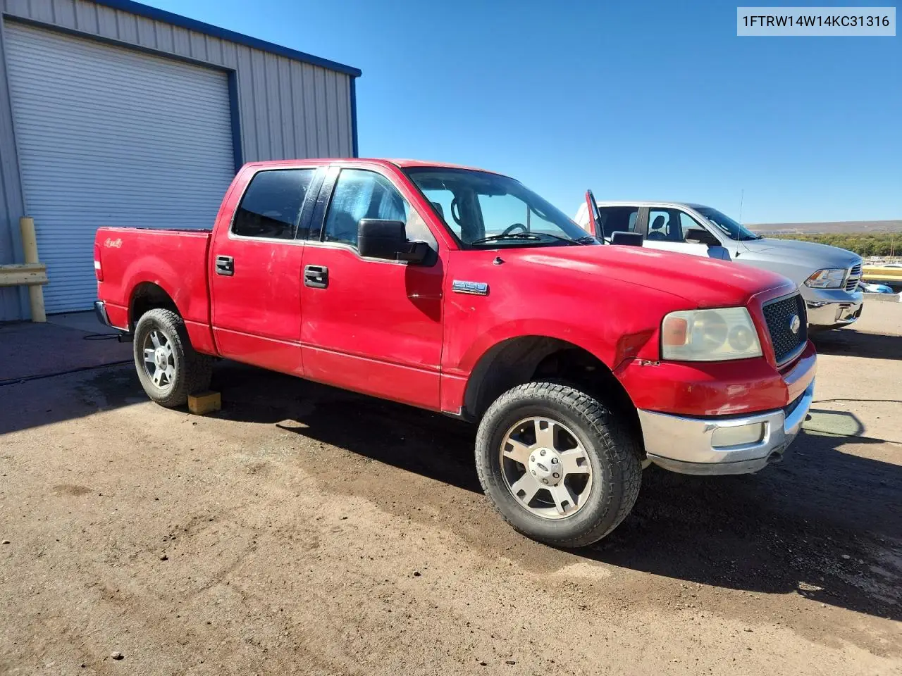 1FTRW14W14KC31316 2004 Ford F150 Supercrew