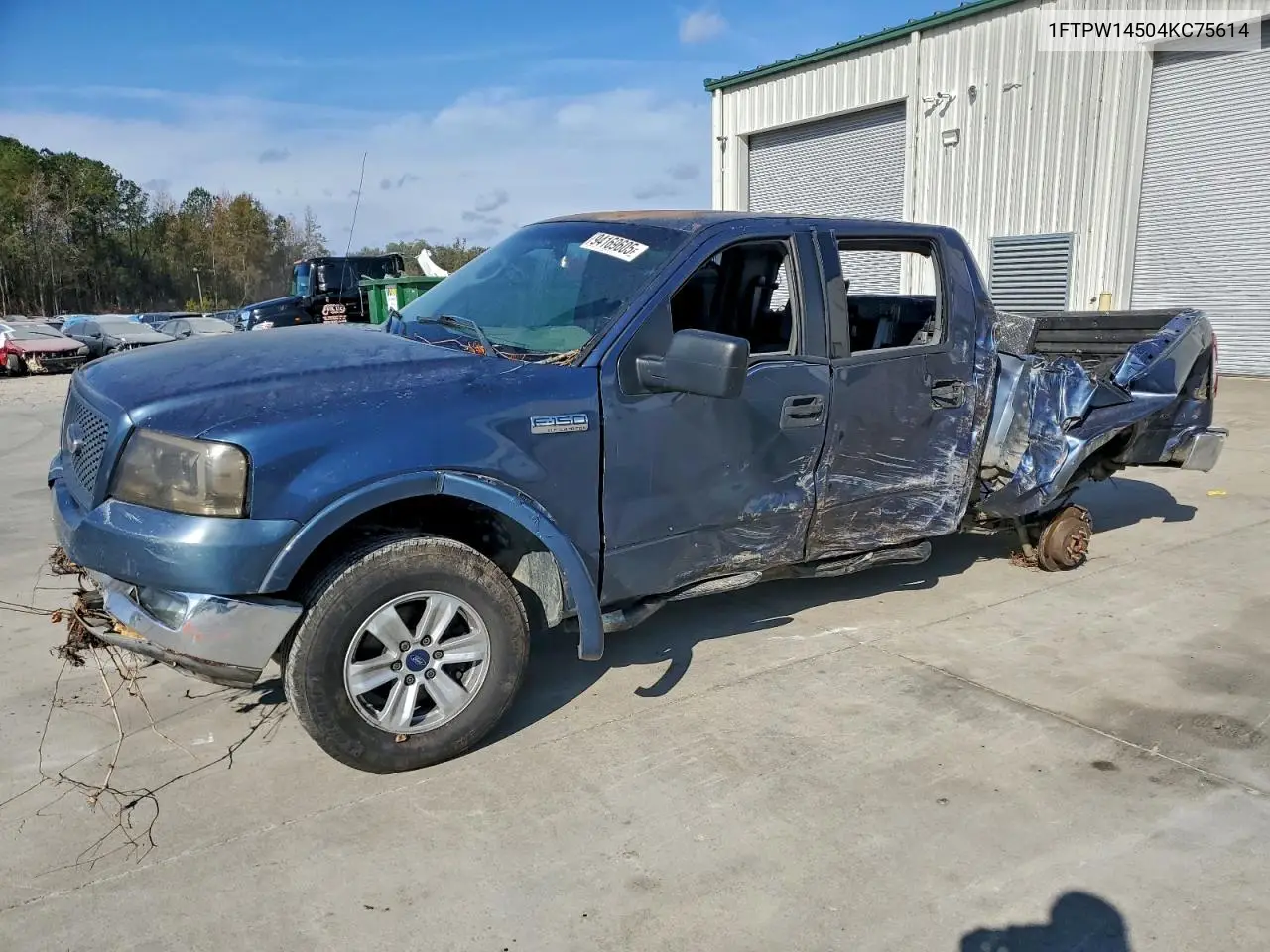1FTPW14504KC75614 2004 Ford F150 Supercrew